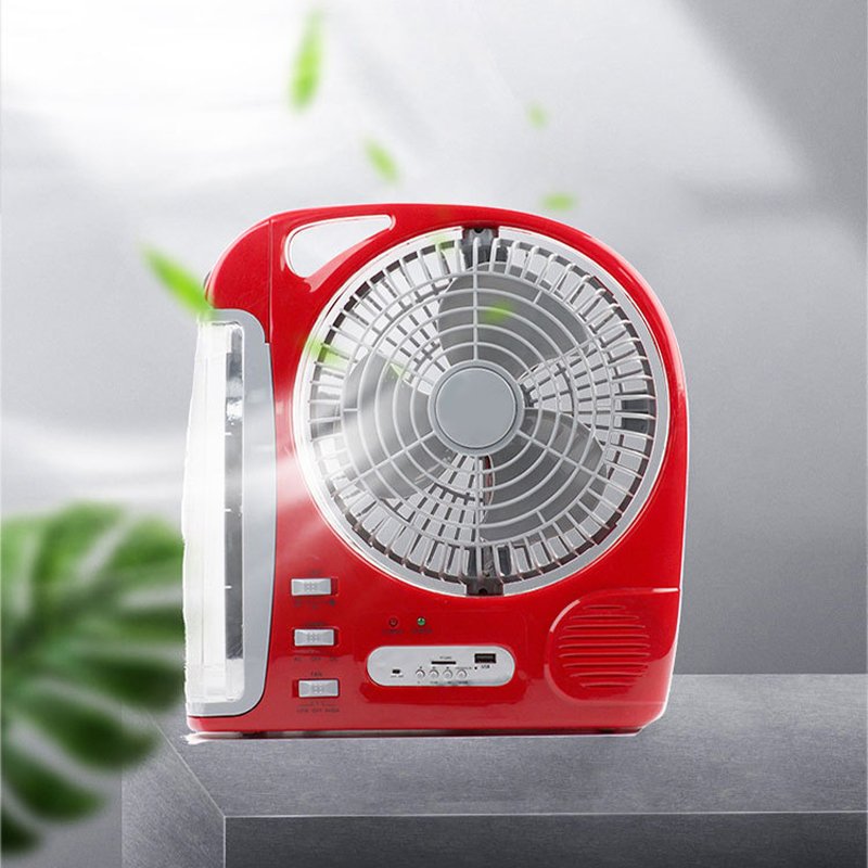 Hot Selling 8 Inch Bluetooth Multi-function Outdoor Indoor Solar USB Charging Fan With High Wind Power Emergency LED Light