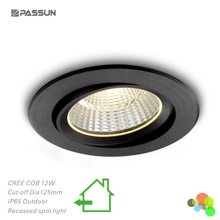 12 Watts COB LED outdoor ceiling down light for exterior IP65 LED square outdoor spotlights