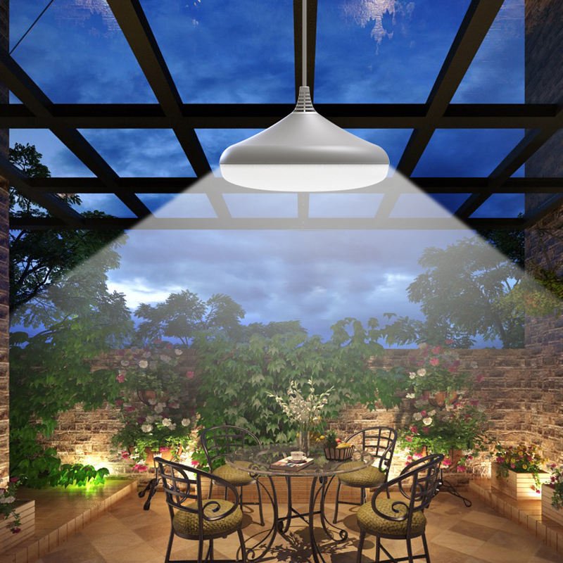Lamp Energy Led Circular Lamp Remote Solar Powered Pendant Ceiling Light Square Sola Lighting Outdoor