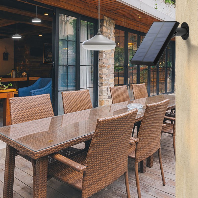 Lamp Energy Led Circular Lamp Remote Solar Powered Pendant Ceiling Light Square Sola Lighting Outdoor