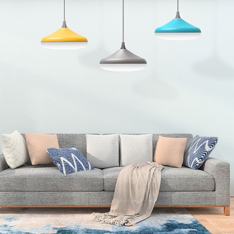 Lamp Energy Led Circular Lamp Remote Solar Powered Pendant Ceiling Light Square Sola Lighting Outdoor