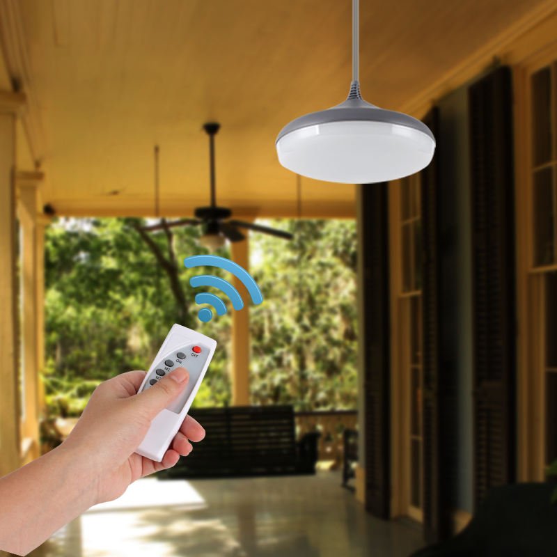 Lamp Energy Led Circular Lamp Remote Solar Powered Pendant Ceiling Light Square Sola Lighting Outdoor
