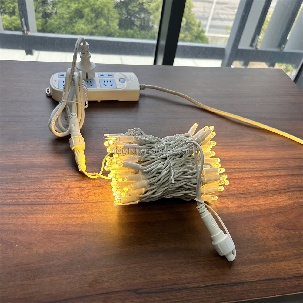 IP68 Black Rubber Wire 10meters LED Fairy String Light For Outdoor Decoration