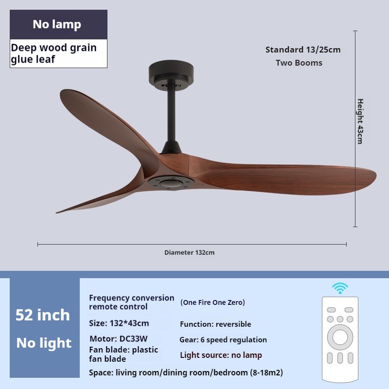 Ceiling Fan Wholesale Remote Control Wooden Retro Simple Ceiling Fan For Home coffee shop commercial