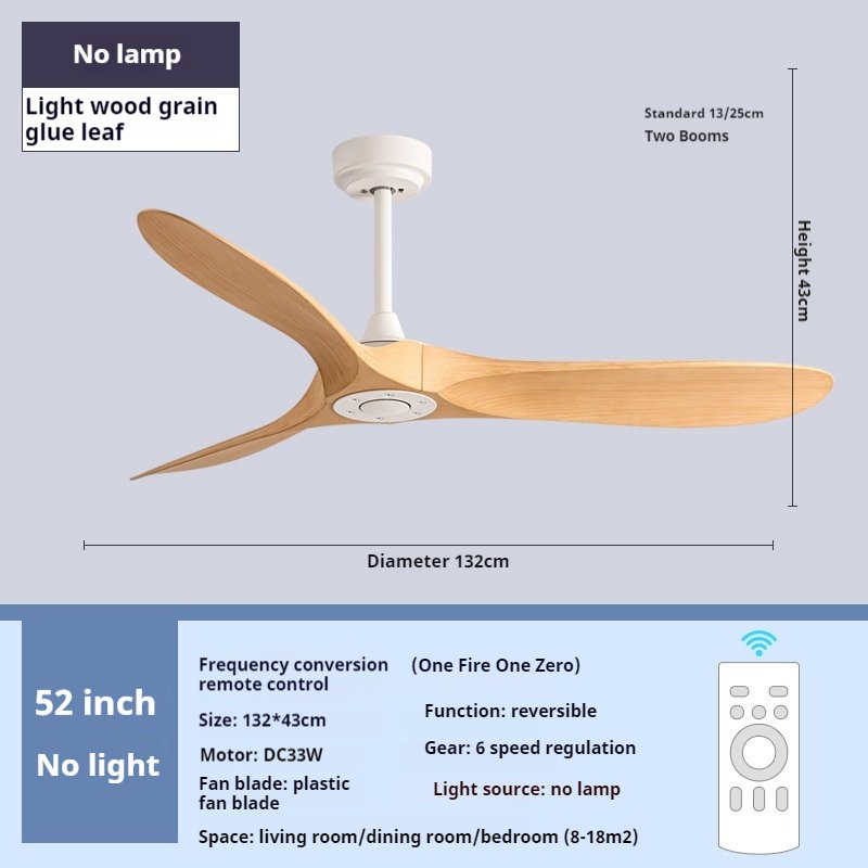 Ceiling Fan Wholesale Remote Control Wooden Retro Simple Ceiling Fan For Home coffee shop commercial