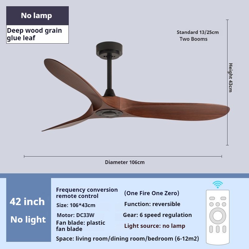 Ceiling Fan Wholesale Remote Control Wooden Retro Simple Ceiling Fan For Home coffee shop commercial