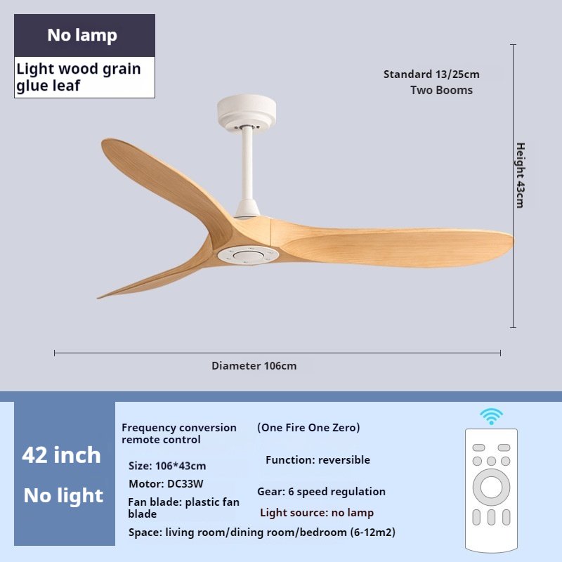 Ceiling Fan Wholesale Remote Control Wooden Retro Simple Ceiling Fan For Home coffee shop commercial