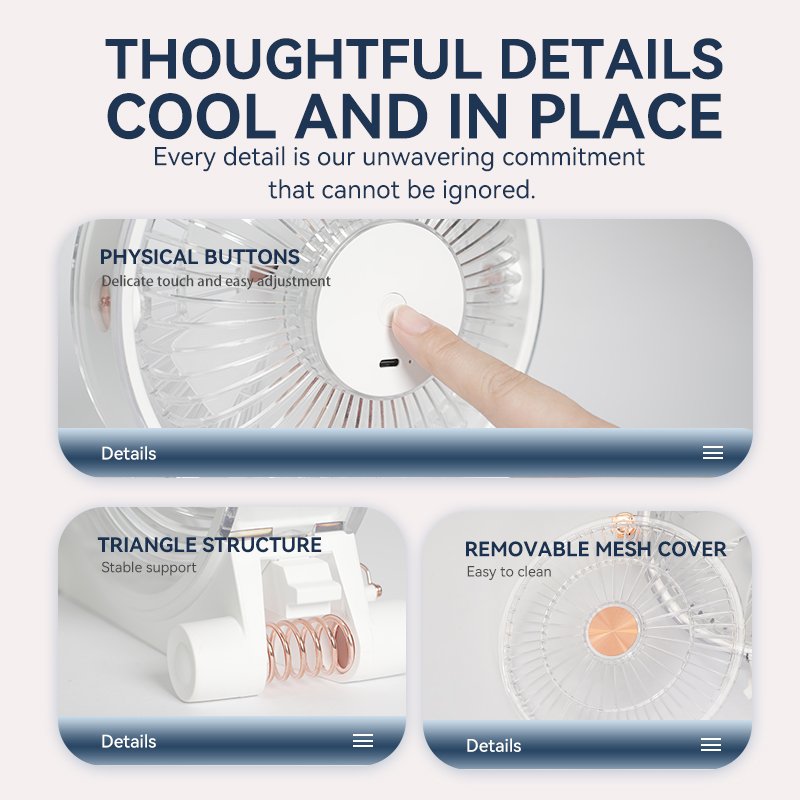 Customized Logo Foldable summer desktop outdoor portable fan USB charging small fan mini children kids rechargeable fan