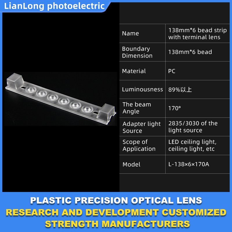 Factory OEM Indoor Fixtures LED Lights Lenses 6 Beads Group Lens PC Material Ceiling Lamp Lens