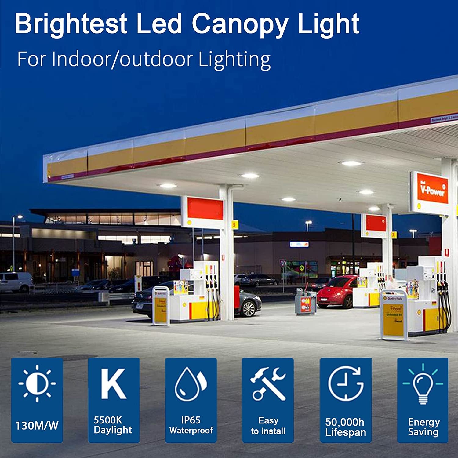 Us Stock Bay PRICE Dlc 100w Lights For Outdoor Led Gas Station Canopy Light