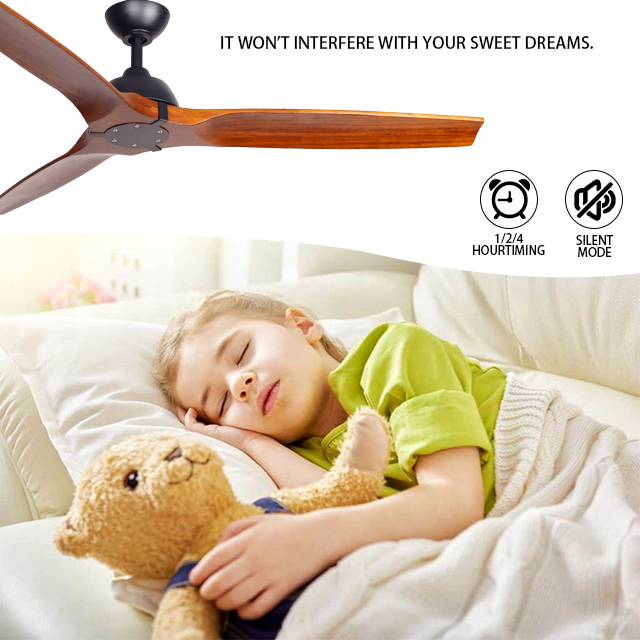 DC Home Appliances Modern Loft Style Ceiling Fan Ceiling Fan Light Decorative Electric Household Domestic Wooden
