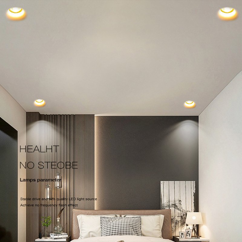 LED spotlight embedded in narrow frame Nordic living room LED ceiling light without main light spotlight