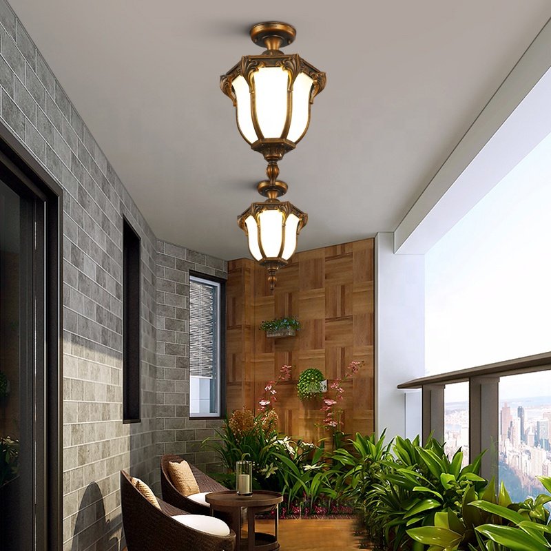 Sales promotion Aluminum Balcony ceiling light The corridor E27 IP44 GLASS Outdoor Ceiling Light fixture led
