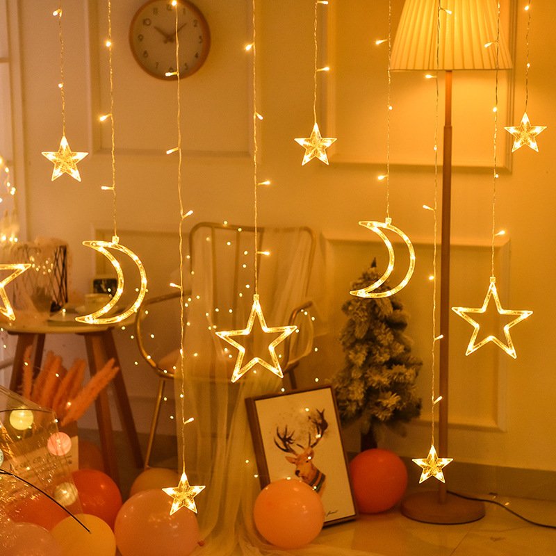 Moon Star Lamp LED Lights Decoration Holiday Lights outdoor Christmas holiday light for wedding party