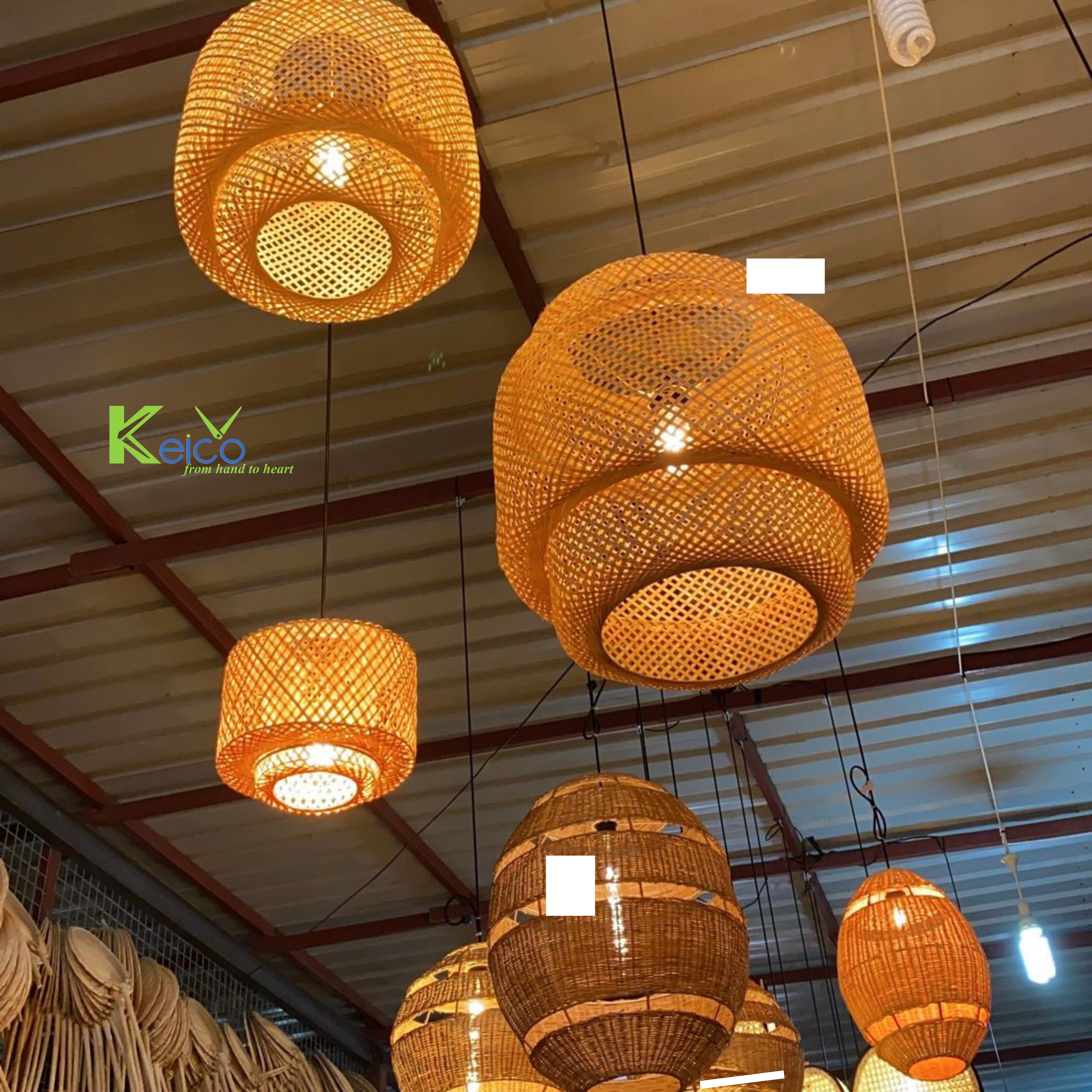 Factory Suppliers Indoor Hanging Bamboo Chandelier LED Home Modern Chandeliers & Pendant Lights from Keico Vietnam