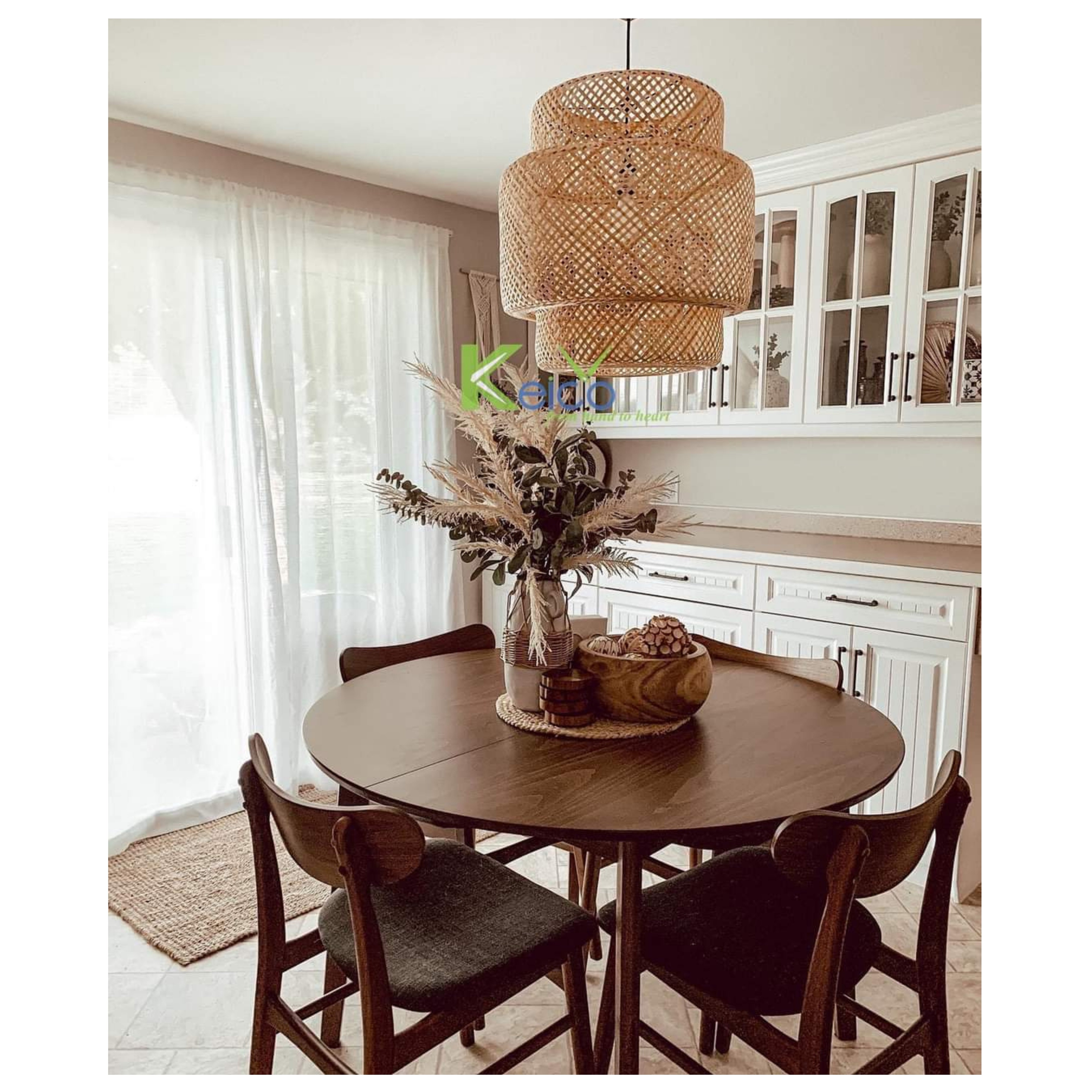 Factory Suppliers Indoor Hanging Bamboo Chandelier LED Home Modern Chandeliers & Pendant Lights from Keico Vietnam
