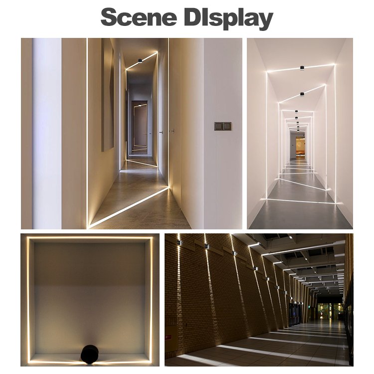 Outdoor Ceiling Wall Mounted Led Window Night Light 360 Degree Graphic Led Window Lamp Trick Light