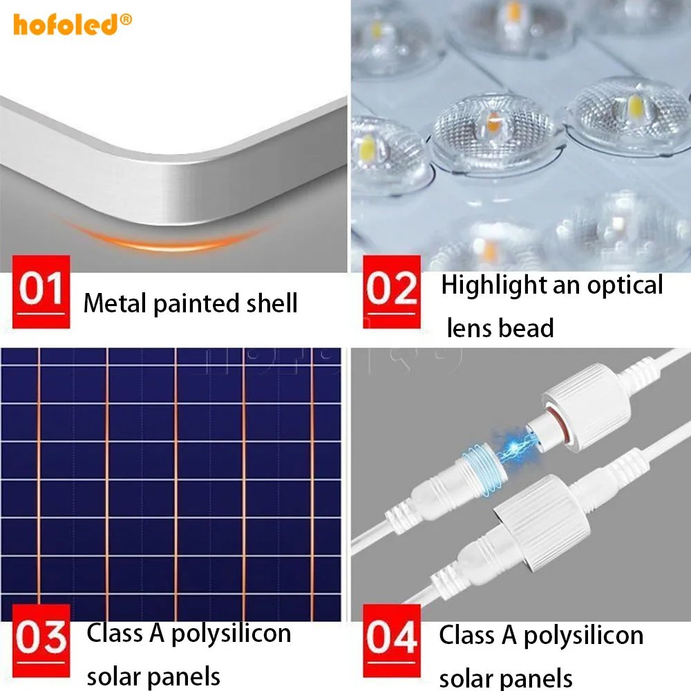 Hofoled 50W 100W 150W Square Waterproof Outdoor LED Ceiling Lamp Indoor Solar Led Ceiling Light