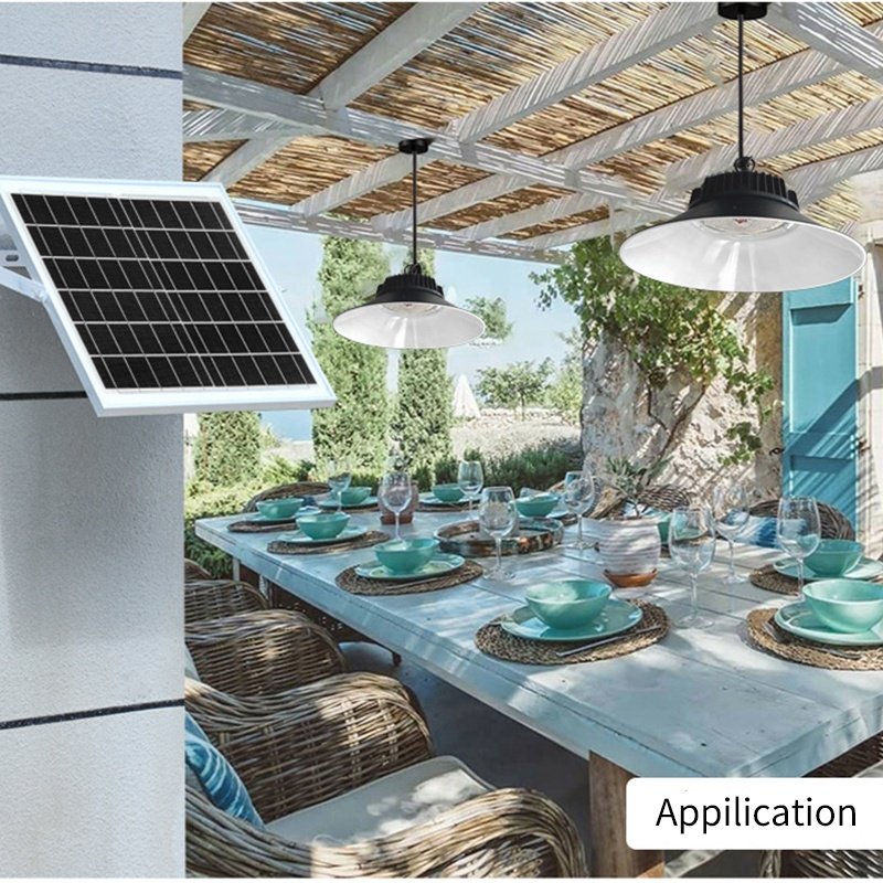 solar ceiling light with solar panel 150w 100w warehouse lighting led indoor ufo led solar powered high bay lights