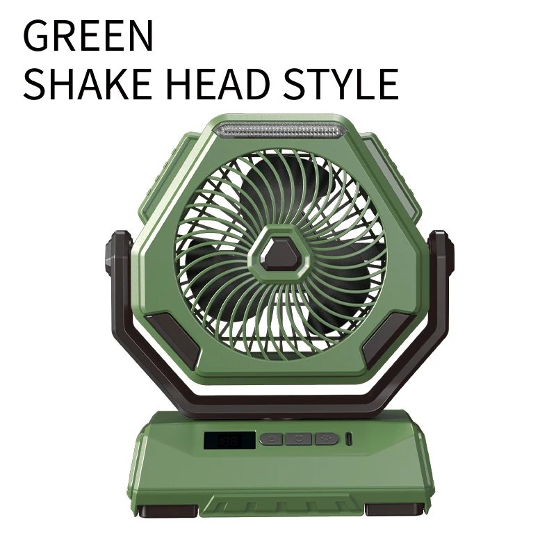 6000mAh Camping Fan Rechargeable Outdoor Fan Ceiling Oscillating Fan Portable Air Conditioner Air Cooler with Lighting