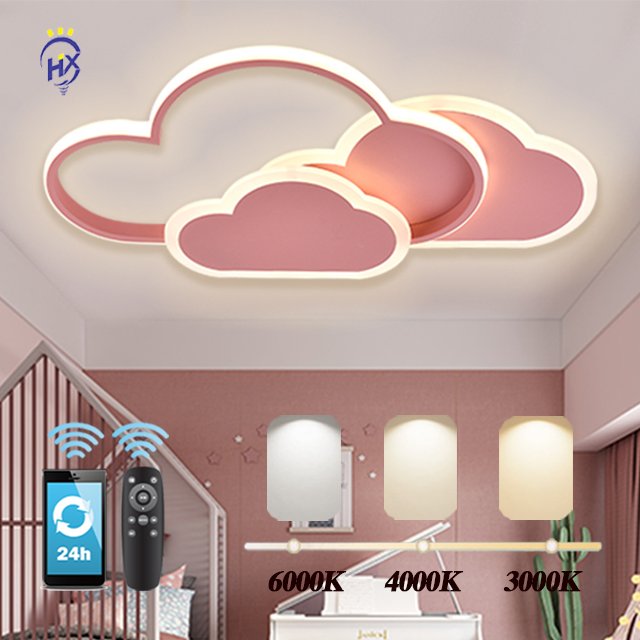Kids Room Bedroom Home Decoration Macarons Color Clouds Led Ceiling Chandelier Modern Led Chandelier Lighting