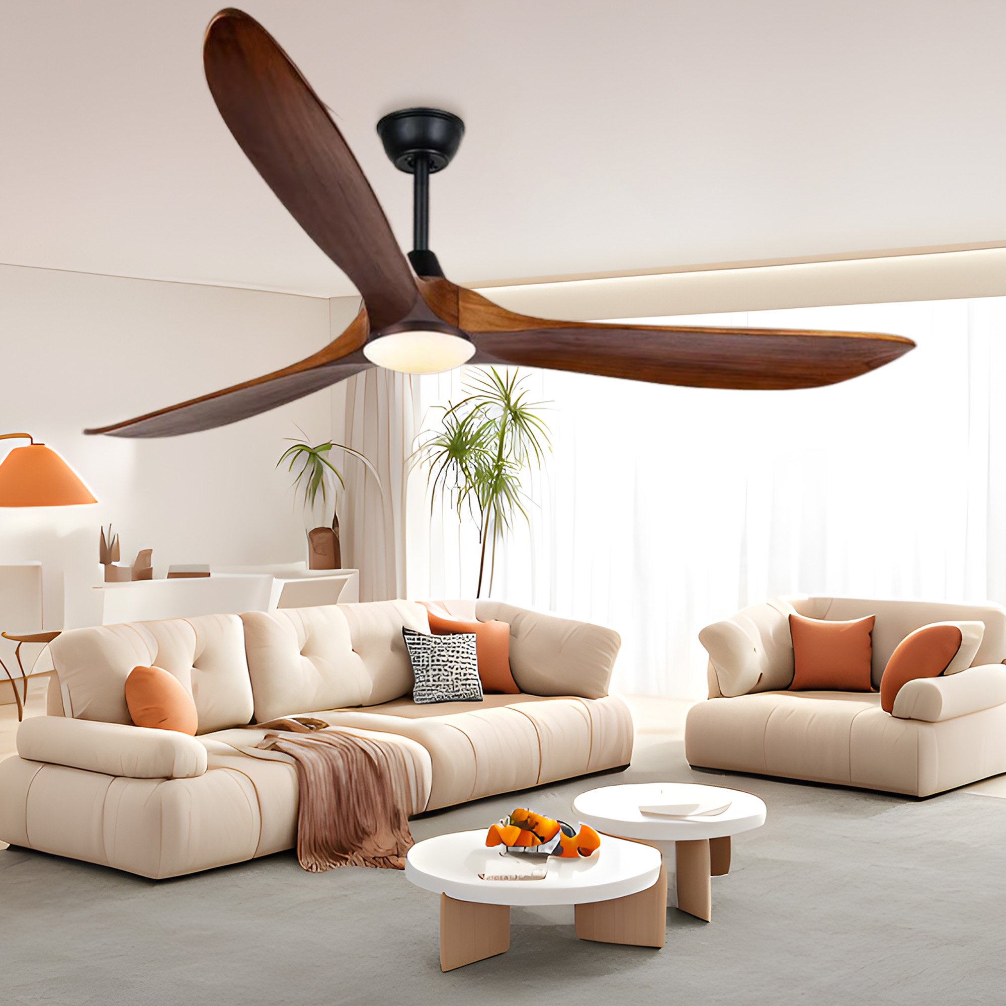 Decorative Smart 52 Inch Ceiling Fan Remote Control Wooden Large Modern Bldc Ventilador De Techo Ceiling Fan