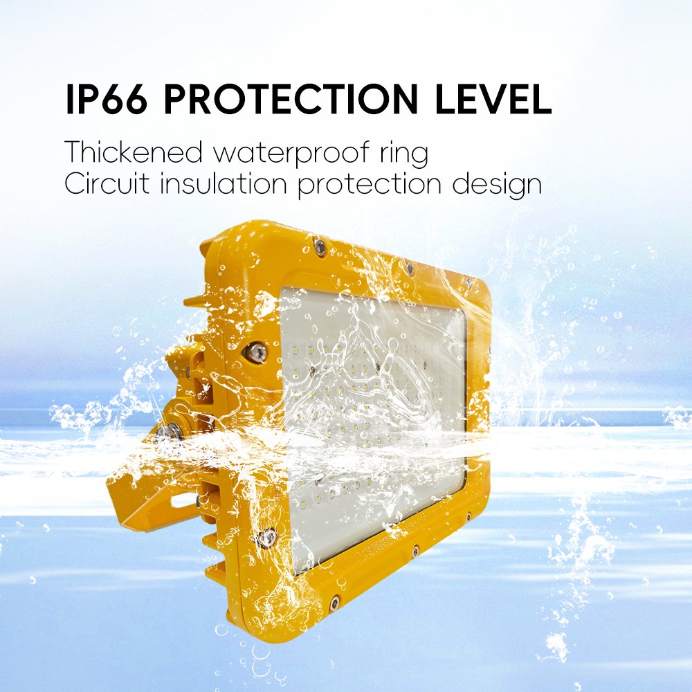 Gas station LED explosion-proof mining lamp emergency light square wall mounted incandescent lamp