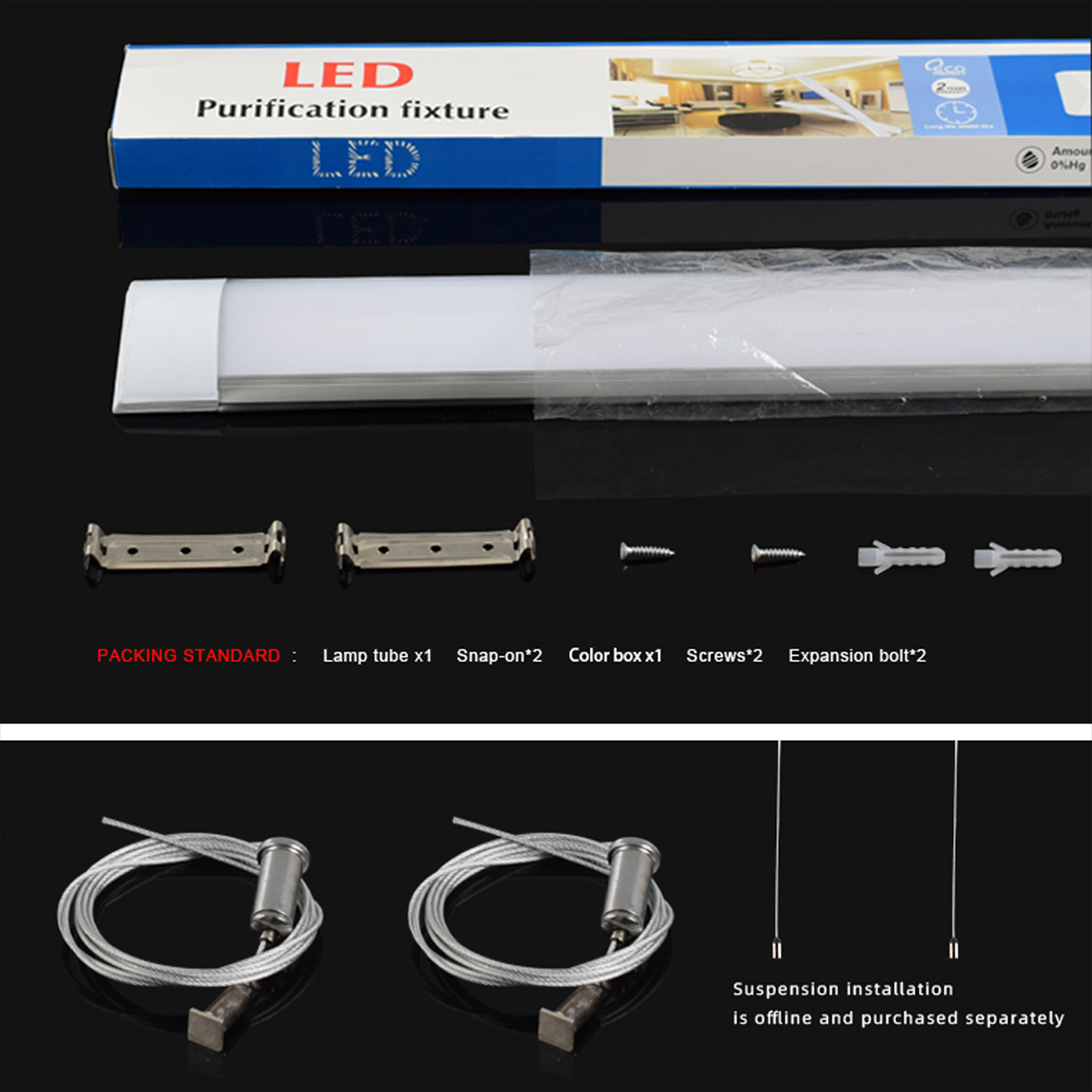 Ceiling lighting pendant lamp office AC 85-265V 1200mm 4ft led linear light
