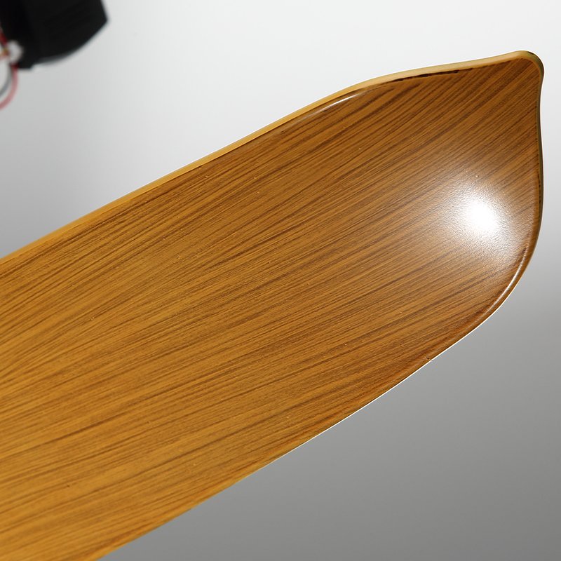 52inch Ceiling Fan Lamp 5 Blade Modern DC Quiet Electric Decorative Indoor Remote Control Wood Grain Ceiling Fan with Light