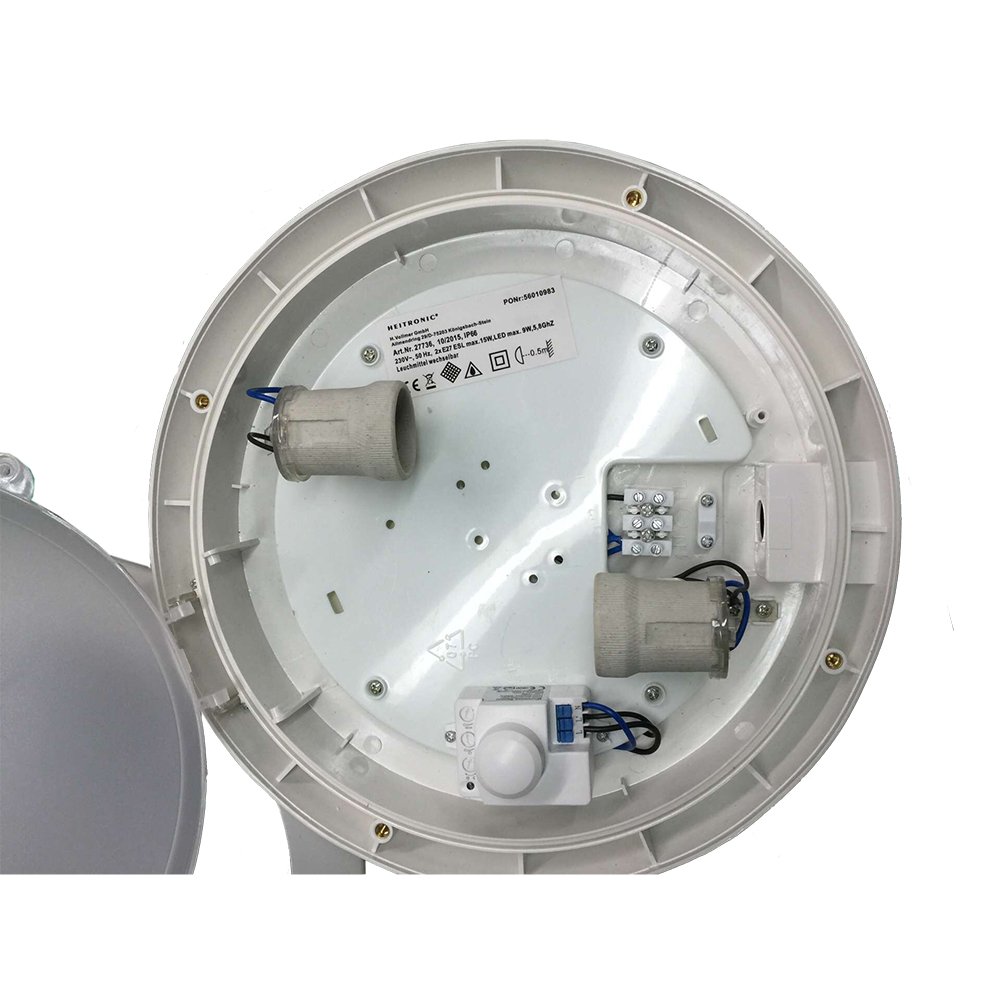 Outdoor IP66 microwave sensor bulkhead light ceiling light with E27 Lamp Holder