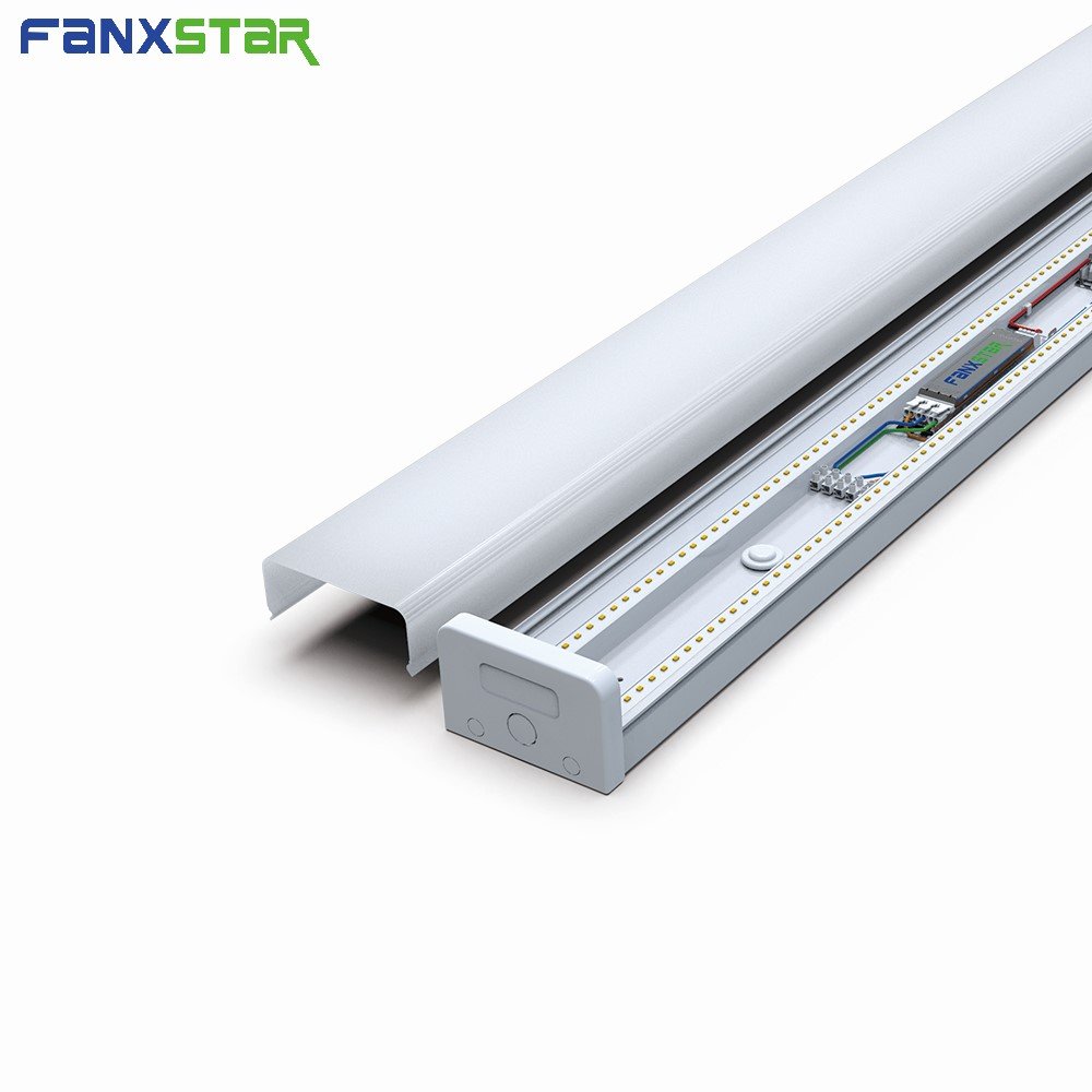 Linear LED Light 40 Watt 120cm LED Batten Light 120LPW Industrial Light Aluminum PC Housing with Microwave Sensor