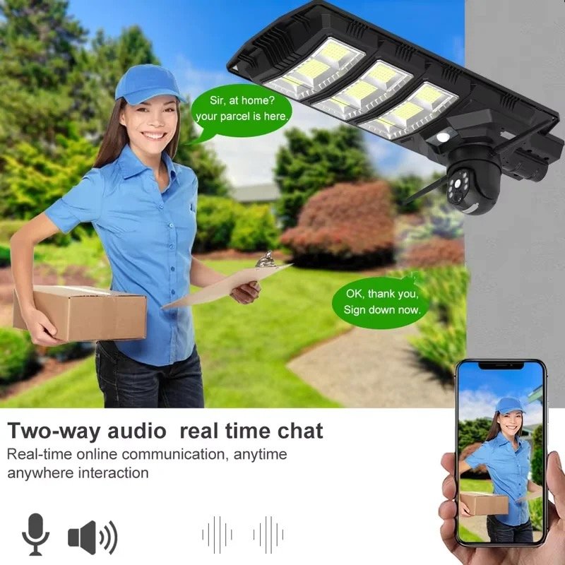 4g Outdoor Waterproof Solar Street Light wifi Camera Pir Human Tracking With Colorful Night Vision Security Ptz Ip Camera