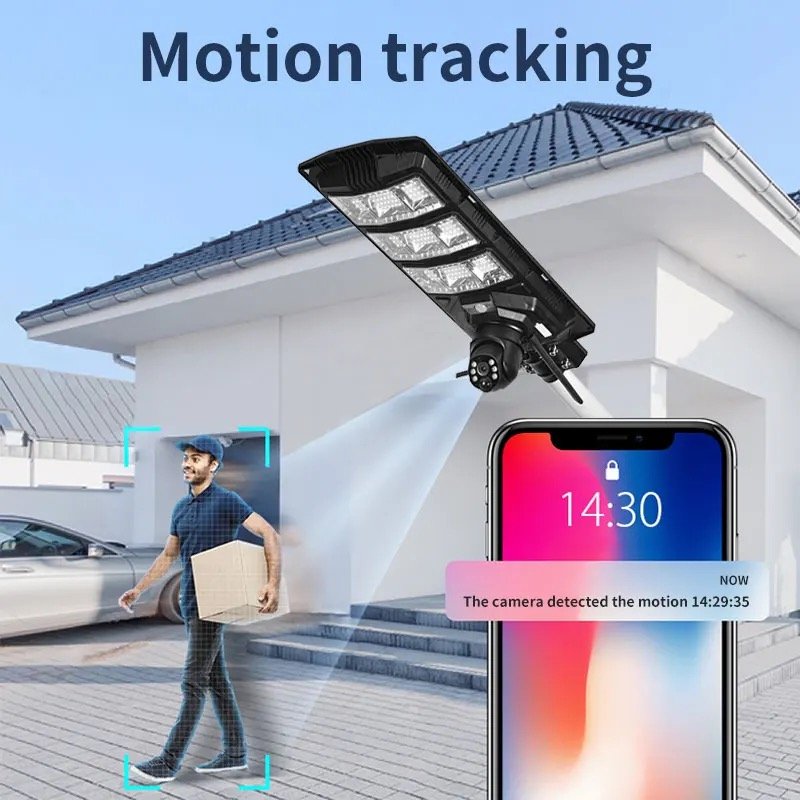 4g Outdoor Waterproof Solar Street Light wifi Camera Pir Human Tracking With Colorful Night Vision Security Ptz Ip Camera