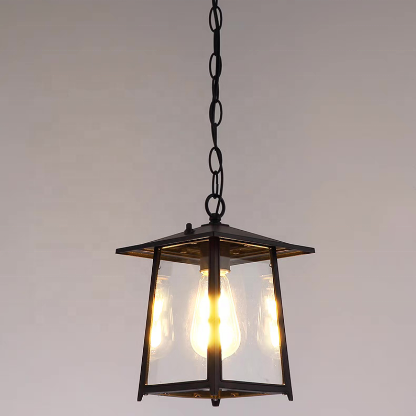 Modern and minimalist outdoor aluminum alloy chandelier, waterproof garden chandelier, hanging feature ceiling light
