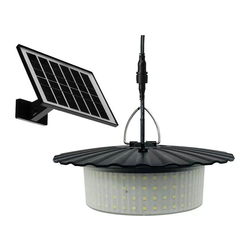 Rmt Ctrl Motion Sensor Solar Dimmable Dust Proof Led Ceiling Pendant Light With Timer For High Bay Garage Garden Villa Street