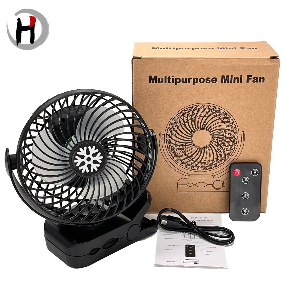 Portable Rechargeable Multifunctional LED Light Mini USB Fan for Outdoor Camping & Hiking Ceiling Fans