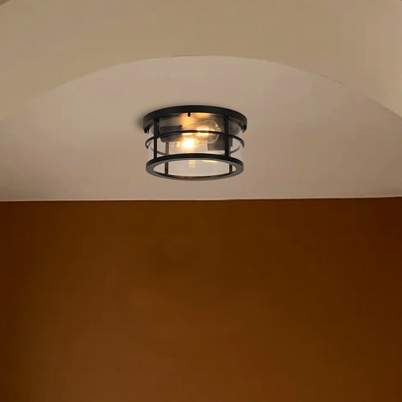 European American Style Glass Shade Chandelier Outdoor Use Decorative Pendant Light Outdoor Ceiling Light