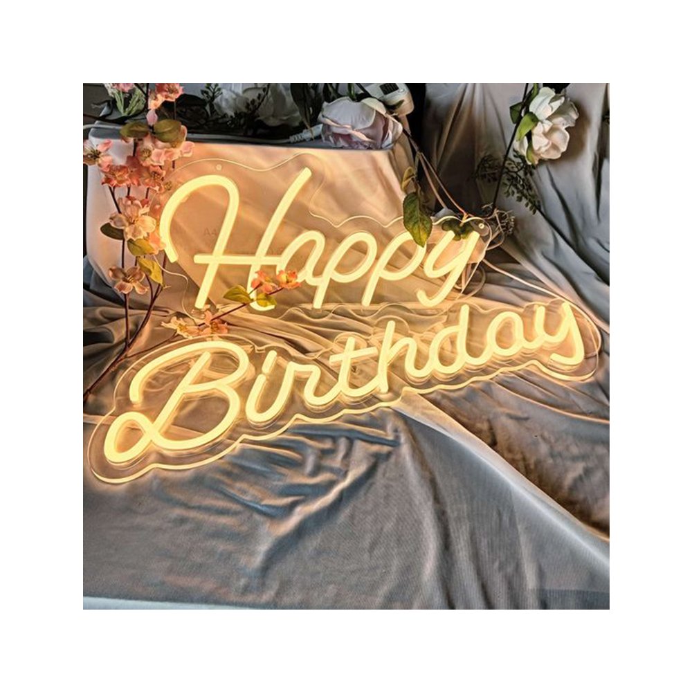 Winbo Wholesale custom neon sign led Wedding Party Decoration neon sign Custom Happy Birthday for Party