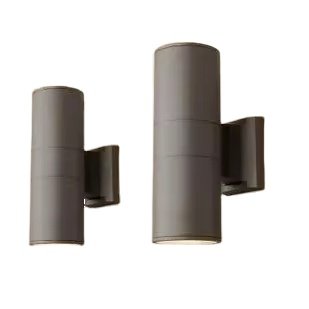 Double headed up and down illuminated courtyard wall lamp outdoor waterproof circular square aluminum wall lamp