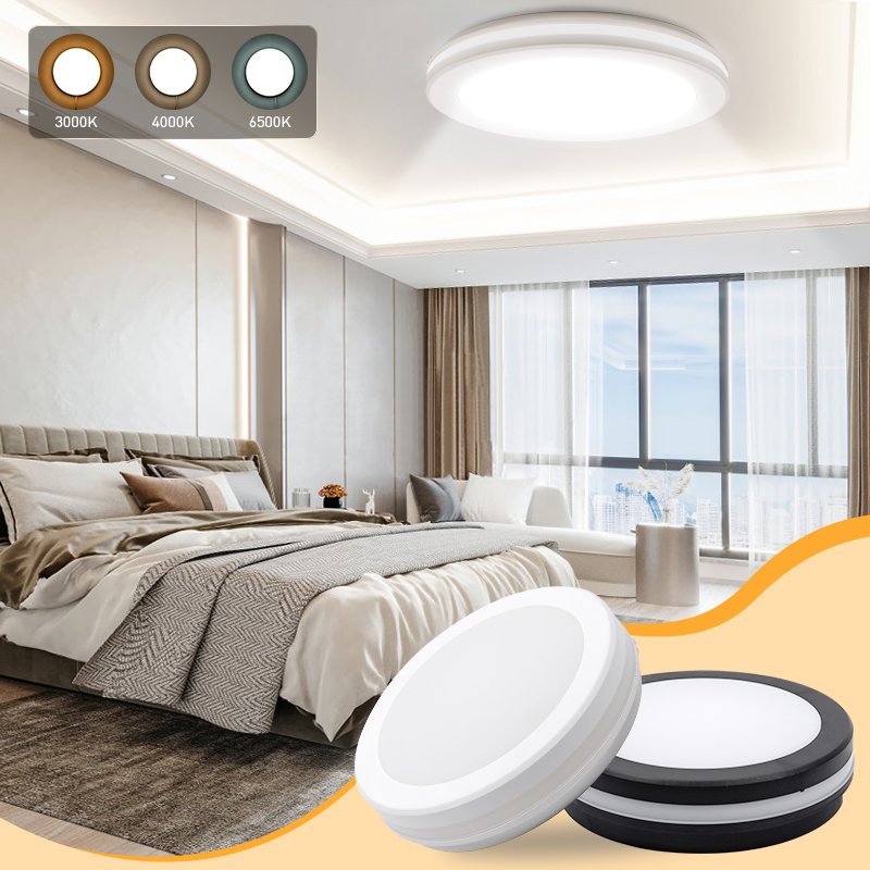 40W Round Microwave Sensor Ceiling Light IP65 220-240V 3000K-6500K Dimmable Indoor/Outdoor Ceiling Light