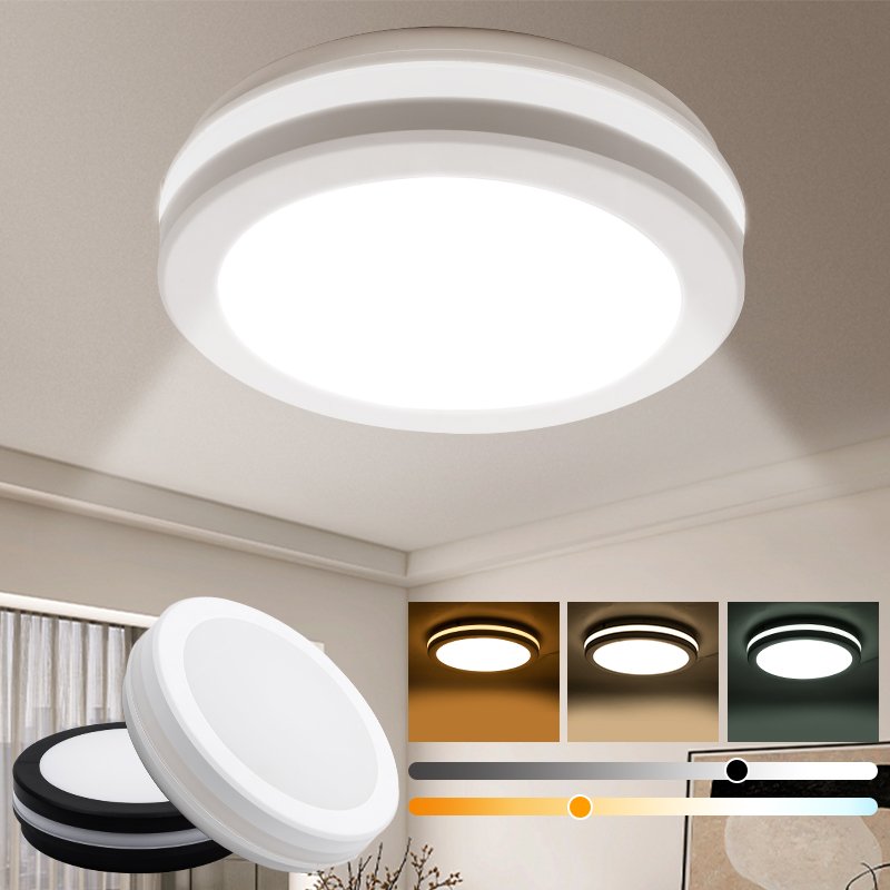 40W Round Microwave Sensor Ceiling Light IP65 220-240V 3000K-6500K Dimmable Indoor/Outdoor Ceiling Light