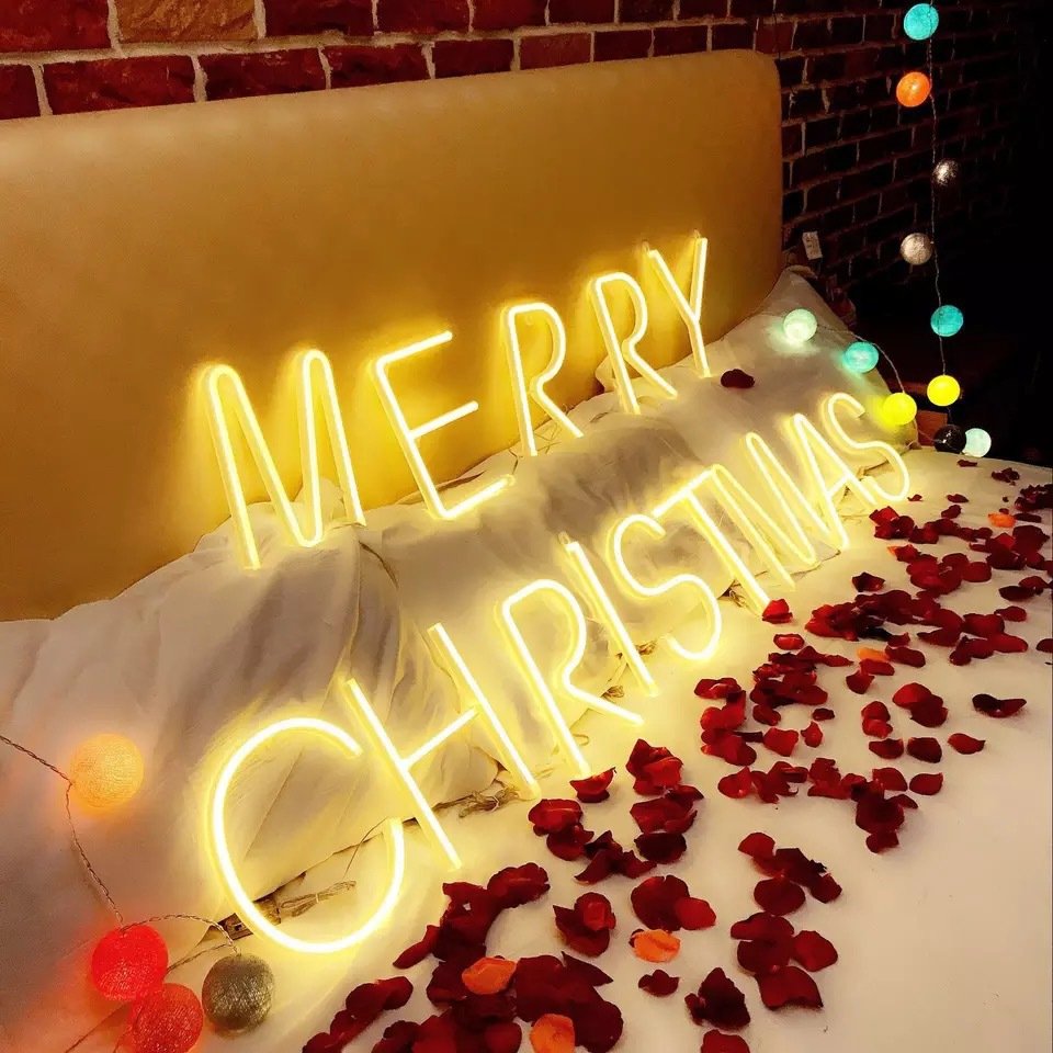 Winbo Free Design Neon Light Custom Will You Merry Me Logo Letters Valentine's Day Sign Neon For Room Party Event Wall