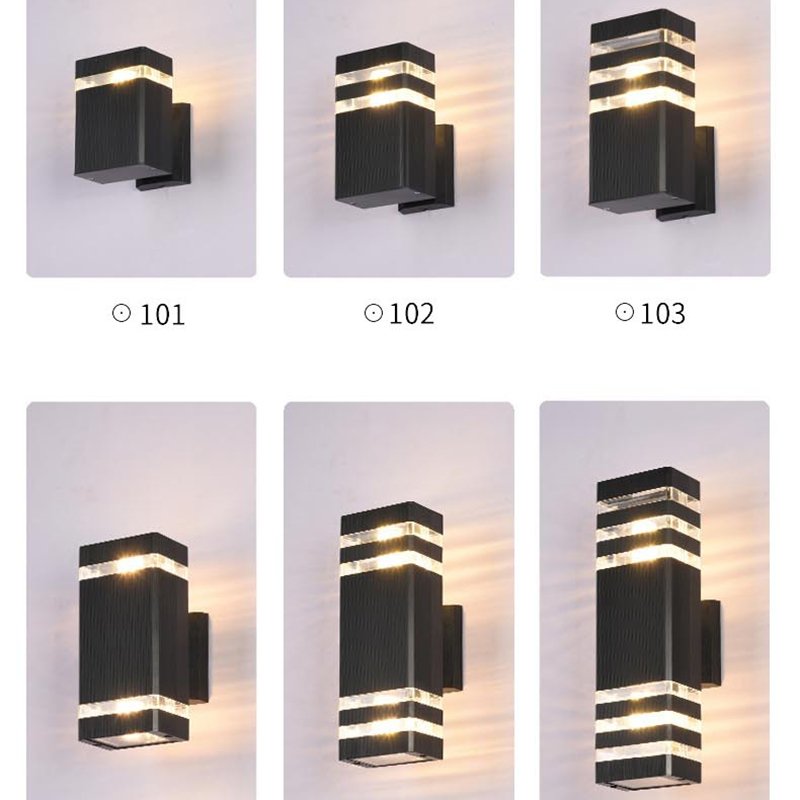 Nordic Wall Sconces Exterior House Wall Light Garden Led Waterproof Modern Outdoor Black Wall Lamps For Yard