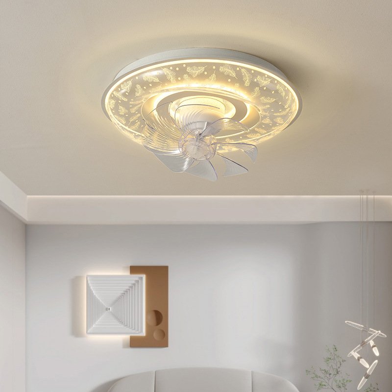 Bedroom ceiling fan light 2023 new creative children ceiling light room simple dining room study intelligent fan