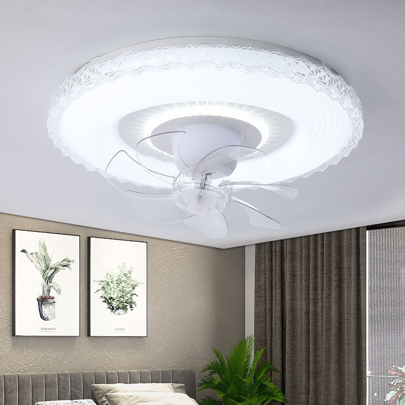 Bedroom ceiling fan light 2023 new creative children ceiling light room simple dining room study intelligent fan