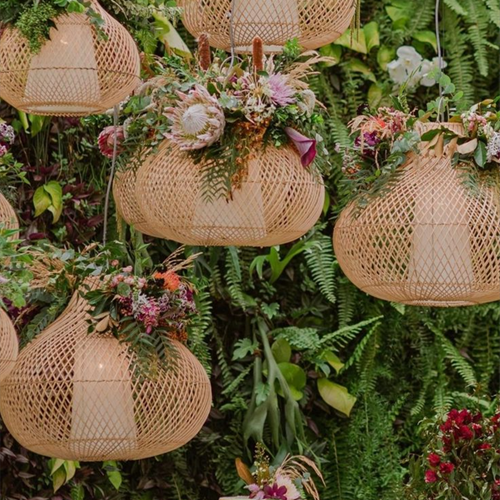 decoration room hotel China living bamboo handmade rattan garden outdoor Ceiling restaurant lamp
