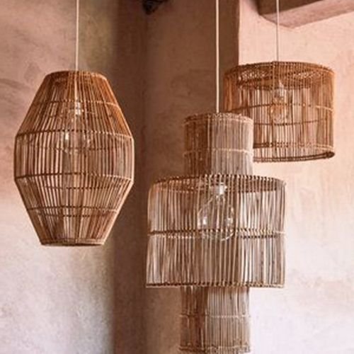 decoration room hotel China living bamboo handmade rattan garden outdoor Ceiling restaurant lamp