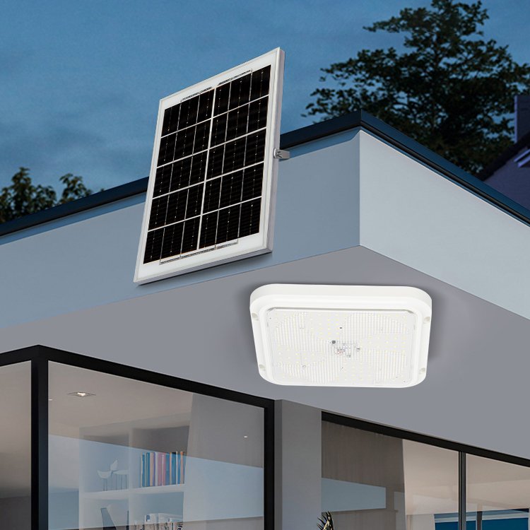 Outdoor Garden Solar Ceiling Lamp Indoor Remote Control Solar Led Ceiling Light For Home House Lighting