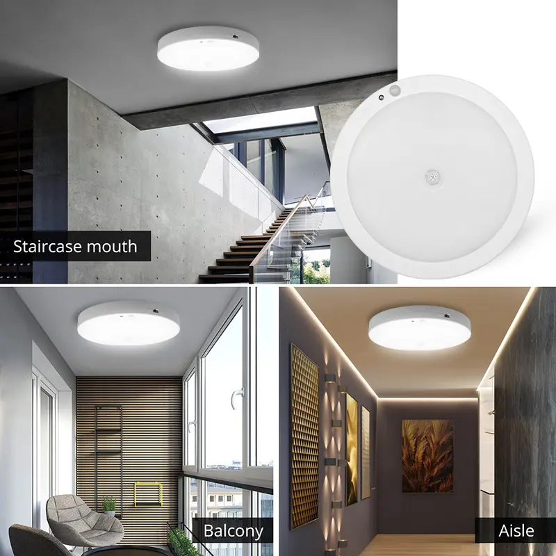Factory Direct Sale Surface Mounted Motion Sensor LED Ceiling Lights PIR Panel Light For Indoor