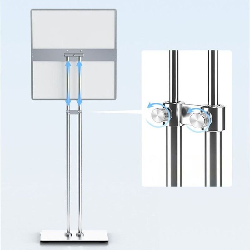 excellent quality Bracket light box Black Billboard stand vertical floor to ceiling mall display stand for Clothing Store